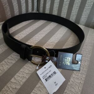 Frye medium black leather belt